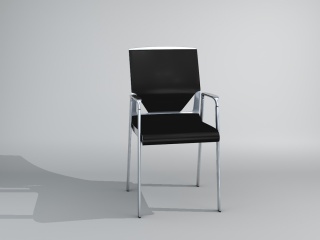 黑皮办公扶手椅C4D模型