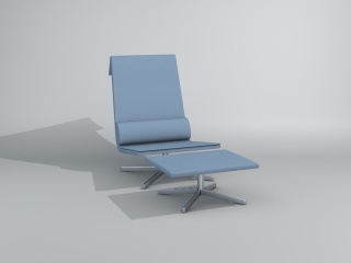 皮革休闲椅C4D模型