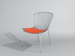 白色钻石椅C4D模型