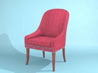 欧式休闲椅C4D模型