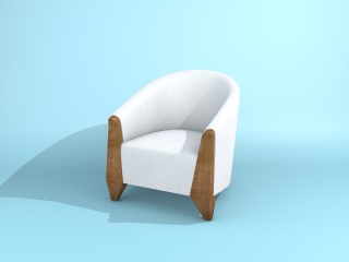欧式客厅椅C4D模型