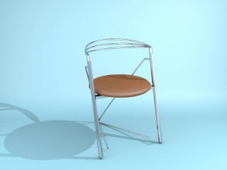 不锈钢扶手椅C4D模型
