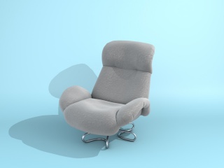 现代黑皮办公椅C4D模型