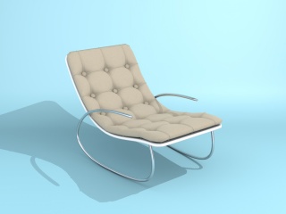 现代布艺躺椅C4D模型