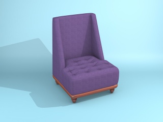 高背沙发椅C4D模型