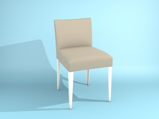 现代布艺餐椅C4D模型
