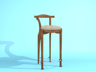 欧式高脚吧椅C4D模型