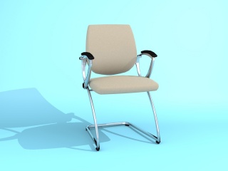 钢制弓形椅C4D模型