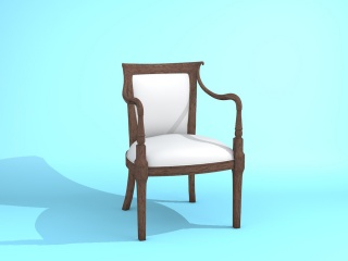 简欧印花餐椅C4D模型