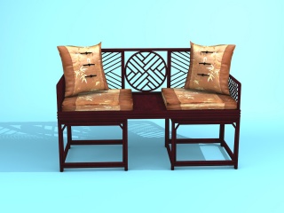 中式实木太师椅C4D模型