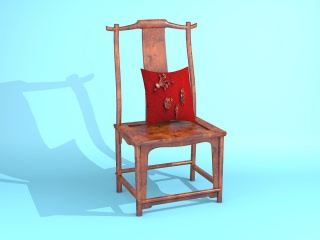 中式红木椅子C4D模型