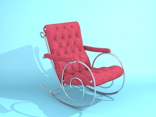 黑皮摇椅C4D模型