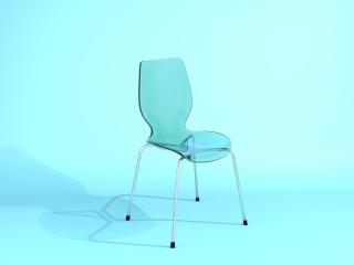 淡绿色普通休闲椅C4D模型