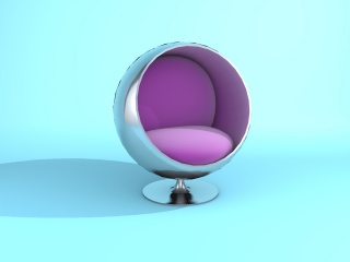 现代休闲泡泡椅C4D模型