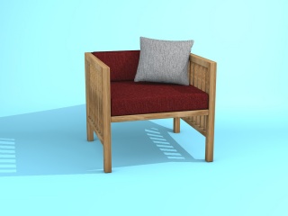 新中式木质圈椅C4D模型