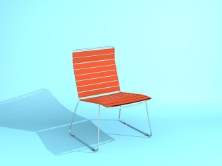 橙色皮条休闲椅C4D模型