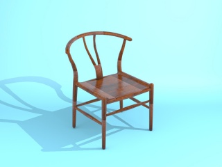 漂亮的中式圈椅C4D模型