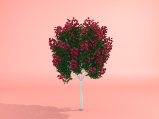 仿真花树C4D模型