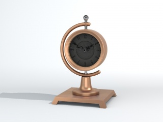 铜钟表C4D模型