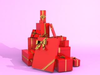 圣诞礼物盒C4D模型