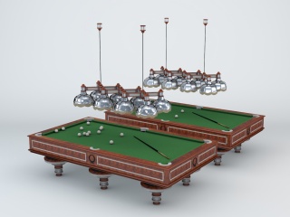 现代台球桌C4D模型