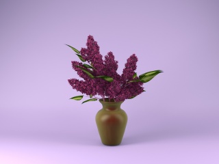 室内花瓶插花C4D模型