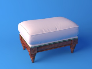 淡粉色沙发凳C4D模型
