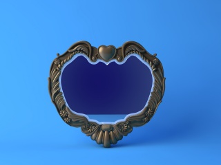 欧式雕花镜C4D模型