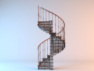 螺旋楼梯C4D模型