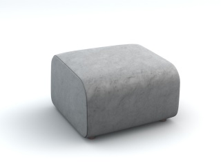 灰色固定腿凳C4D模型