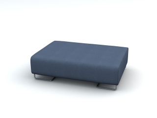 淡蓝色沙发凳C4D模型