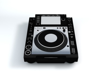 黑色打碟机C4D模型