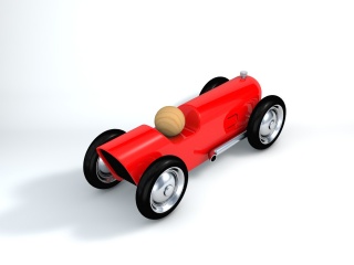 四轮玩具车C4D模型