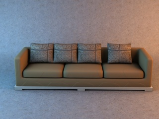 现代布艺沙发C4D模型