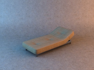 皮质沙发床C4D模型