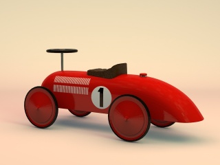 红色小车C4D模型