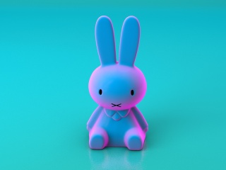 卡通兔子玩具C4D模型