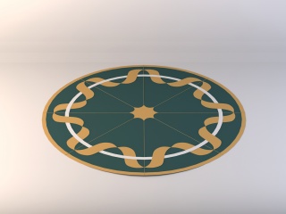 圆形装饰地毯C4D模型