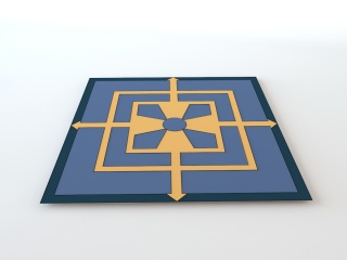 简约地毯C4D模型