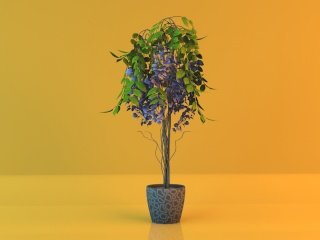 紫丁香盆景C4D模型