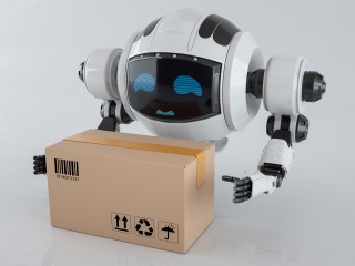 机器人包装箱C4D模型