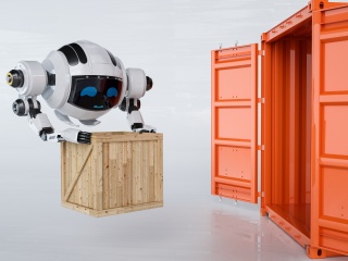 机器人集装箱C4D模型
