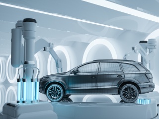汽车生产线场景C4D模型