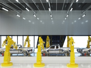 汽车工厂C4D模型