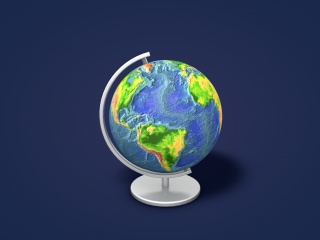 地球仪C4D模型