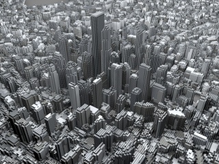 俯瞰城市C4D模型