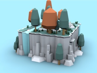 卡通城堡C4D模型