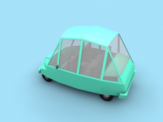 卡通车子C4D模型