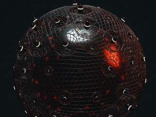 现代科技球体设计C4D模型