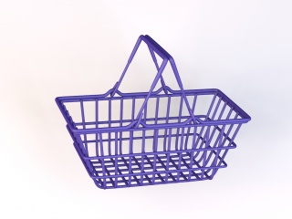 网页图标购物篮C4D模型